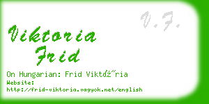 viktoria frid business card